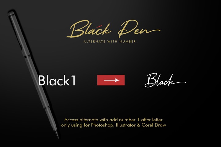 Пример шрифта Black Pen #5